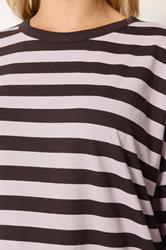 YOURS Plus Size Chocolate Brown & Pink Boxy T-Shirt | Yours Clothing 4
