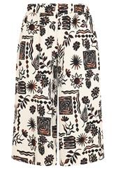 YOURS Plus Size Natural Brown Sun Print Culottes | Yours Clothing 5