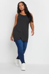 YOURS Plus Size 2 PACK Black Longline Vest Tops | Yours Clothing 4