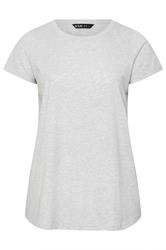 YOURS Curve Grey Marl Core T-Shirt
