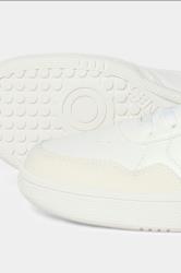 JACK & JONES White & Navy Blue Lace Up Trainers | BadRhino 4