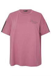 YOURS ACTIVE Curve Pink 'The Motivation Club' T-Shirt
