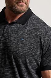 BadRhino Big & Tall Black Marl Polo Shirt | BadRhino 4