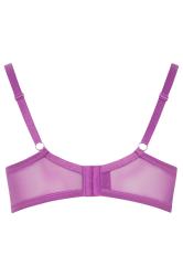YOURS Plus Size Purple Lace Detail Non-Padded Bra | Yours Clothing  7