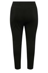 Curve Plus Size Black Bengaline Slim Leg Trousers 7