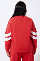LIMITED COLLECTION Plus Size Red 'NY' Stripe Sweatshirt | Yours Clothing 4