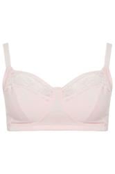 YOURSET 2 PACK Plus Size Pink Cotton Lace Trim Non-Padded Non-Wired Bralette | Yours Clothing 9