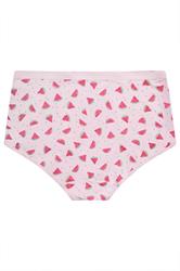 YOURSET 5 PACK Plus Size Pink Watermelon Print Full Briefs | Yours Clothing 7