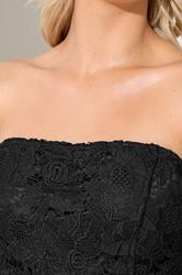YOURS LONDON Plus Size Black Sleeveless Lace Maxi Dress | Yours Clothing 4