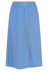 YOURS Curve Blue Stripe Midi Skirt
