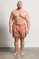 BadRhino Big & Tall Clay Orange Palm Tree Swim Shorts | BadRhino 4