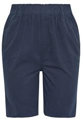 YOURSET 2 PACK Plus Size Black & Navy Blue Cool Cotton Shorts | Yours Clothing 9