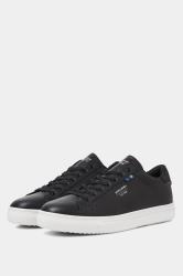 JACK & JONES Big & Tall Dark Grey PU Lace Up Trainers | BadRhino 1