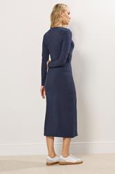 LTS Tall Navy Blue Wrap Midi Dress | Long Tall Sally 2