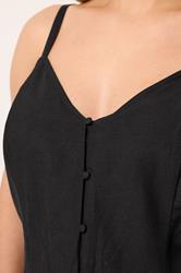 YOURS Plus Size Black Linen Swing Dress | Yours Clothing 4