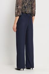 LTS Tall Women's Navy Blue Wide Leg Belted Trousers | Long Tall Sally 2