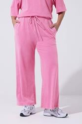 LIMITED COLLECTION Plus Size Pink Acid Wash Joggers | Yours Clothing 1