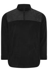 BadRhino Big & Tall Black Quarter Zip Quilted Fleece Jacket | BadRhino 8