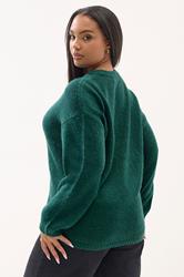 YOURS Plus Size Teal Green Soft Touch Knitted Jumper | Yours Clothing 2