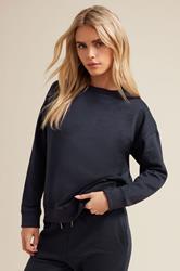 PixieGirl Petie Women's Navy Blue Crew Neck Sweatshirt | PixieGirl 3