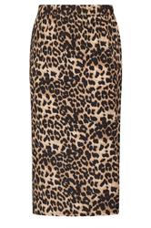 YOURS Plus Size Brown Leopard Textured Tube Skirt | Yours Clothing 6