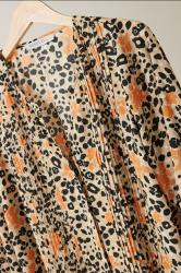 EVANS Plus Size Natural Brown Leopard Print Pintuck Blouse | Evans  7