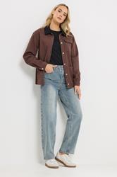 LTS Tall Women's Chocolate Brown Twill Barn Jacket | Long Tall Sally 2