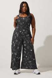 LIMITED COLLECTION Plus Size Black Summer Print Jumpsuit | Yours Clothing 3