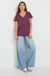 LTS Tall 2 PACK Green & Purple Cotton V-Neck T-Shirts | Long Tall Sally  4