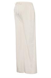 LTS Tall Women's Maternity Cream Wide Leg Linen Trousers | Long Tall Sally 5