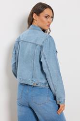 YOURS Plus Size Blue Wash Denim Jacket | Yours Clothing 2