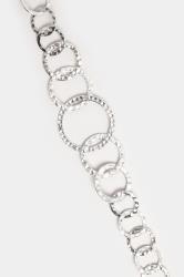 Silver Tone Hammered Ring Statement Necklace | Yours Clothing  2