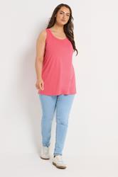 YOURS 3 PACK Plus Size Grey & Green Core Vest Tops | Yours Clothing 4