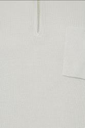 BadRhino Big & Tall Grey Milano Knit Quarter Zip Jumper | BadRhino 1