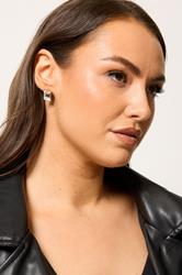 YOURSET 3 PACK Silver Tone Diamante Stud Earrings | Yours Clothing 2