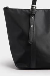 Black Buckle Strap Tote Bag | Yours Clothing 4
