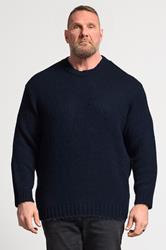 JACK & JONES Big & Tall Sky Captain Blue Crew Neck Knit Jumper | BadRhino 3