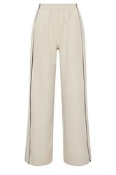 LTS Tall Women's Ivory White Piped Wide Leg Trousers | Long Tall Sally 5