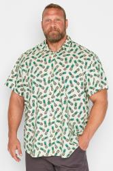 JACK & JONES Big & Tall White Pineapple Print Short Sleeve Shirt 2