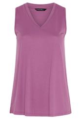 EVANS Curve Pink Modal Rich Vest Top