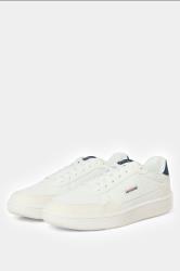 JACK & JONES White & Navy Blue Lace Up Trainers