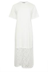 LIMITED COLLECTION Curve White Lace Trim Dress