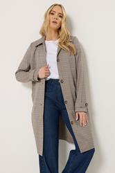 LTS Tall Women's Natural Brown Check Car Coat | Long Tall Sally  3