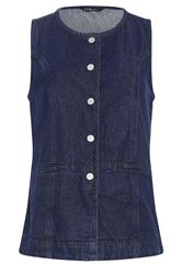 LTS Tall Women's Indigo Blue Denim Waistcoat | Long Tall Sally 5