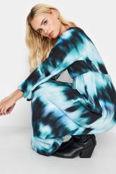 PixieGirl Blue Blur Print Maxi Smock Dress | PixieGirl 4
