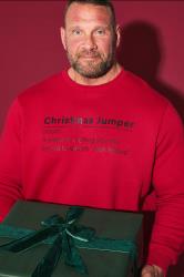 BadRhino Big & Tall Red 'Christmas Jumper' Printed Sweatshirt | BadRhino 1