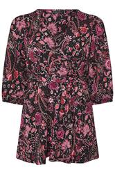EVANS Plus Size Pink Paisley Print Wrap Top | Evans 7