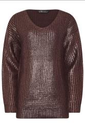 LTS Tall Chocolate Brown Foil Jumper