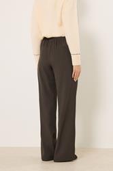 LTS Tall Women's Chocolate Brown Buckle Wide Leg Trousers | Long Tall Sally 2