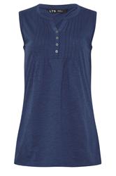 LTS Tall 2 PACK Navy Blue & Red Henley Vest Tops | Long Tall Sally 7